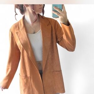 Suede tan/orange Blazer style